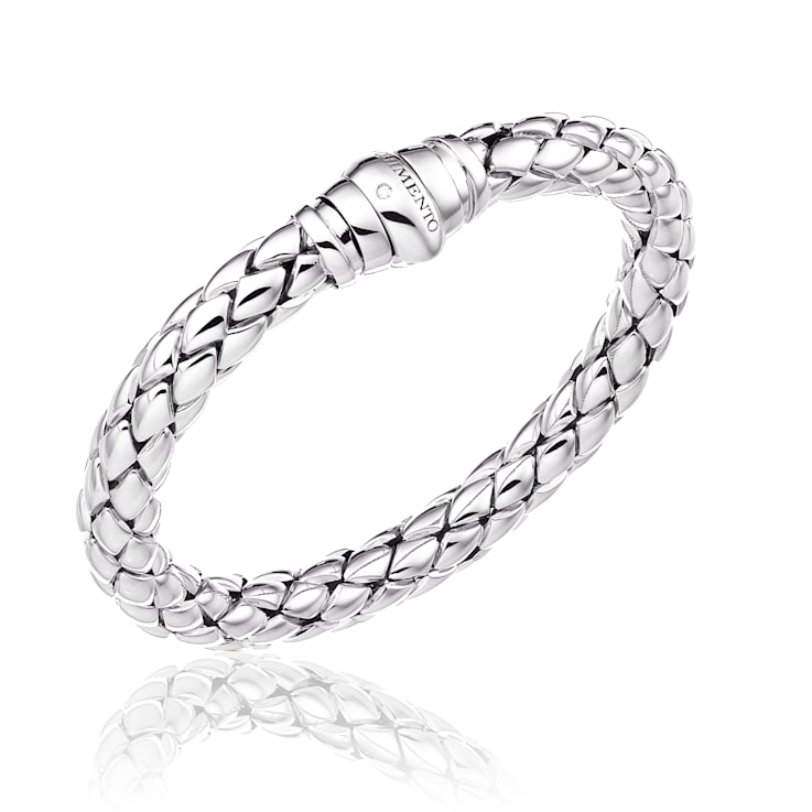 Chimento 18k Bracelet Stretch Classic in white gold with diamond accent 131RQB