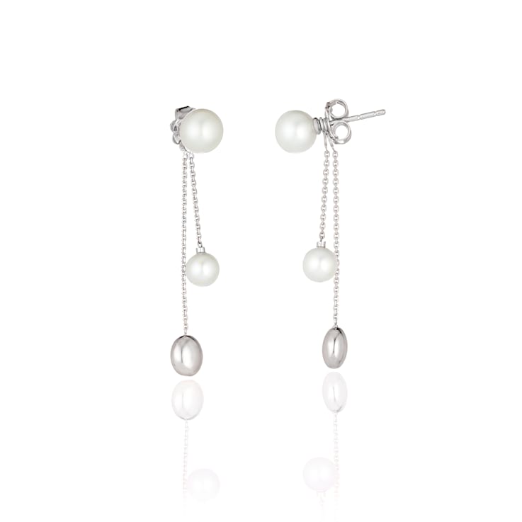 18K Armillas Acqua Pearl earrings in white gold with Freshwater pearls