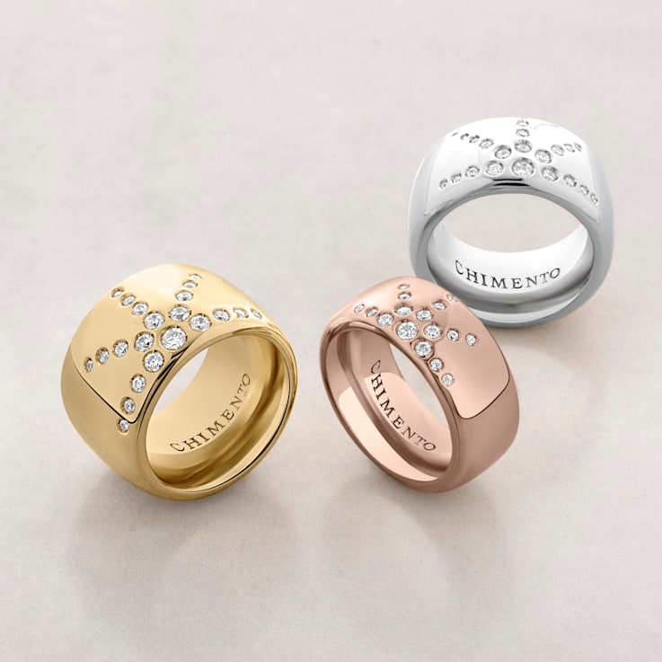18kt Luce ring in white gold with 0.28ct of diamonds