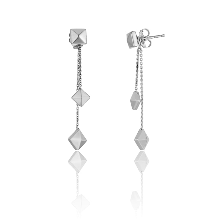 18kt Armillas Pyramis earrings in white gold