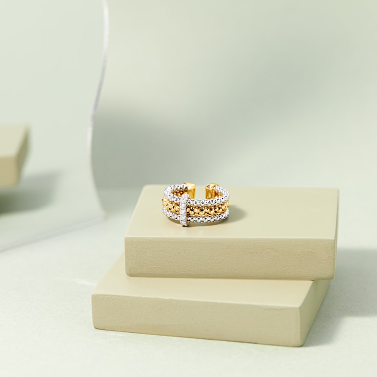 Chimento 18k Ring Stretch Multiple  in white and yellow gold with diamonds