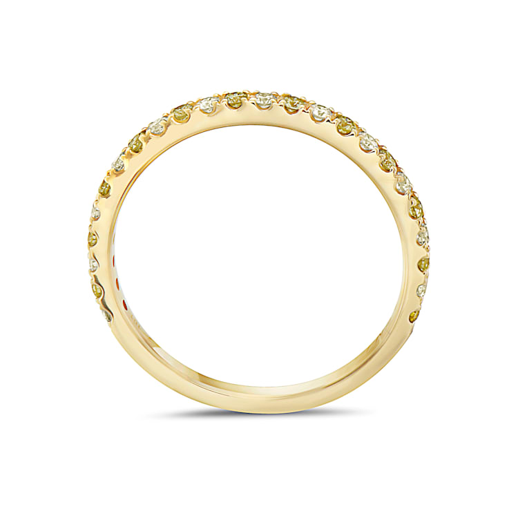 14KT Yellow Gold 1/3 CTTW Yellow & White Diamond Band