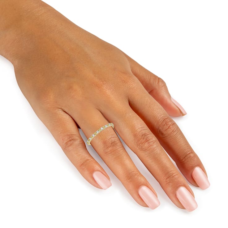 14KT Yellow Gold 1/3 CTTW Yellow & White Diamond Band