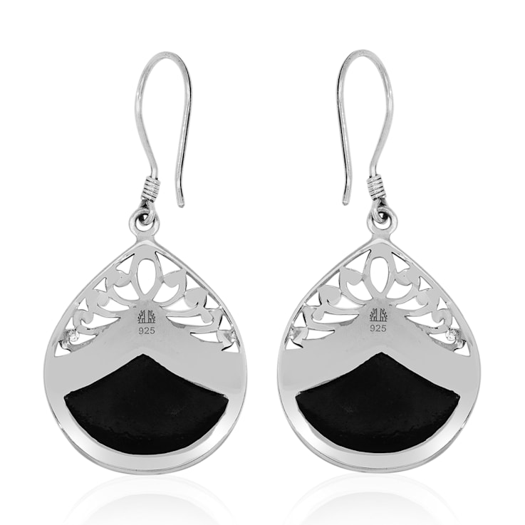 Balinese Artisan 925 Sterling Silver Dangling Earring with Abalone