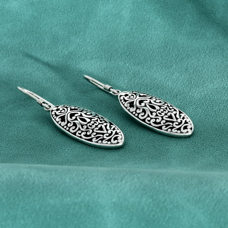 Artisan Balinese Sterling Silver Filigree Earrings