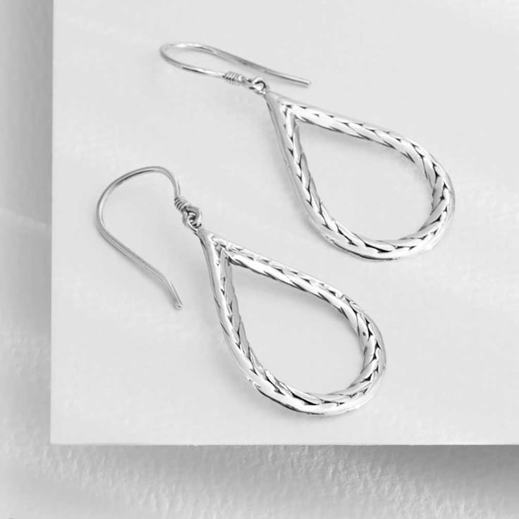 Artisan Balinese Sterling Silver Drop Earrings