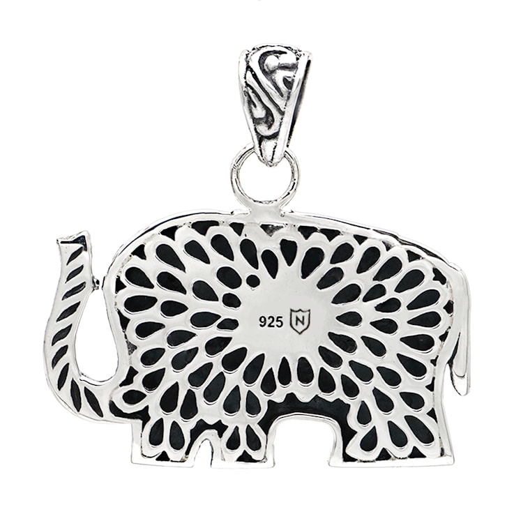 Artisan Balinese Sterling Silver Elephant Pendant
