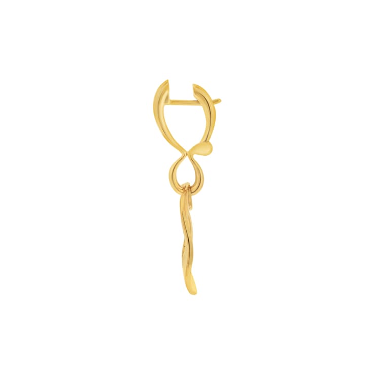 Anniversary100 small pendant earrings in yellow gold 18k
