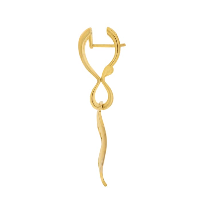 Anniversary100 medium pendant earrings in yellow gold, 18kt