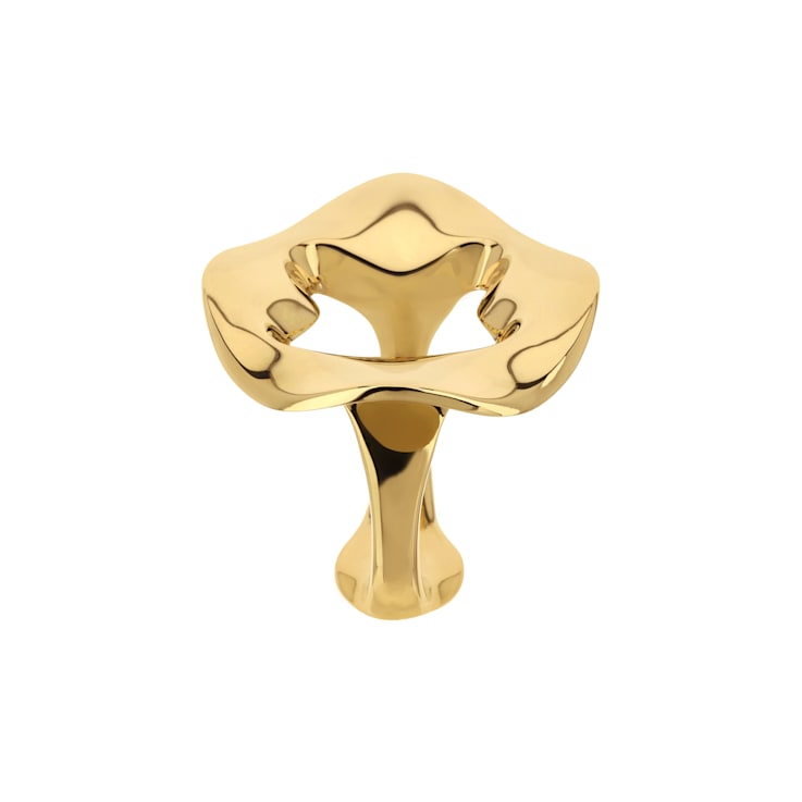 Anniversary100 medium round ring in yellow gold18k