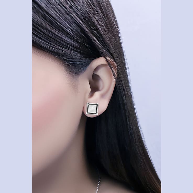 Dazzlingrock Collection 0.12ctw White Diamond Stud Earrings in 14K White
Gold in Push Back