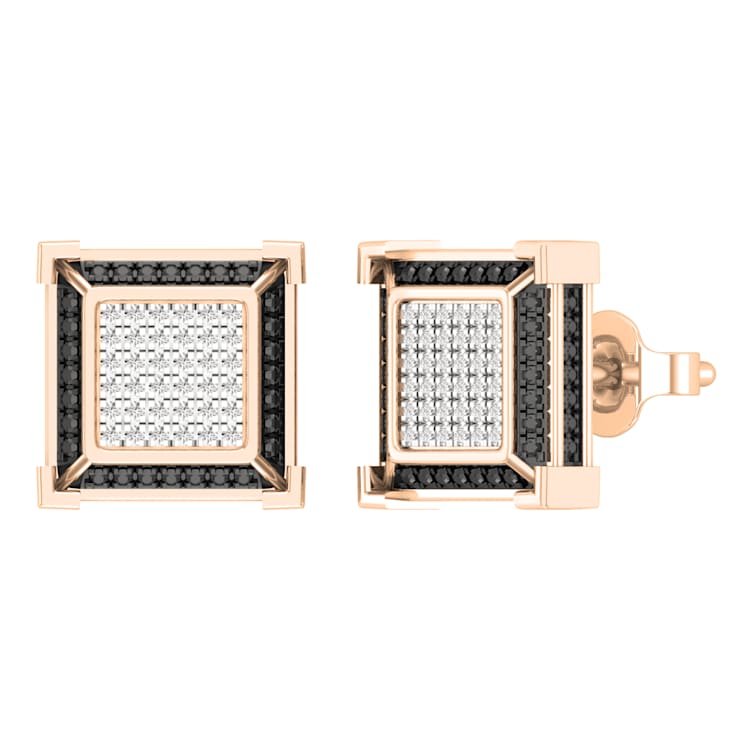 Dazzlingrock Collection 0.12ctw White Diamond Stud Earrings in 14K Rose
Gold in Push Back