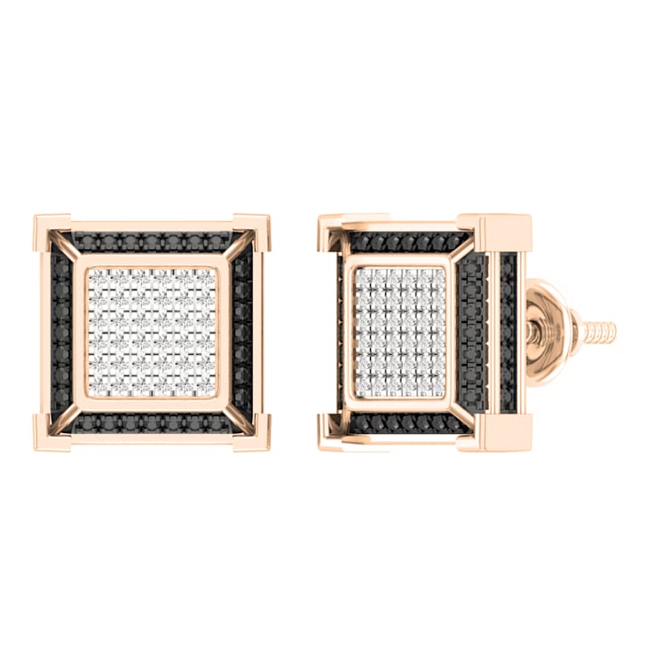 Dazzlingrock Collection 0.12ctw White Diamond Stud Earrings in 10K Rose
Gold in Screw Back