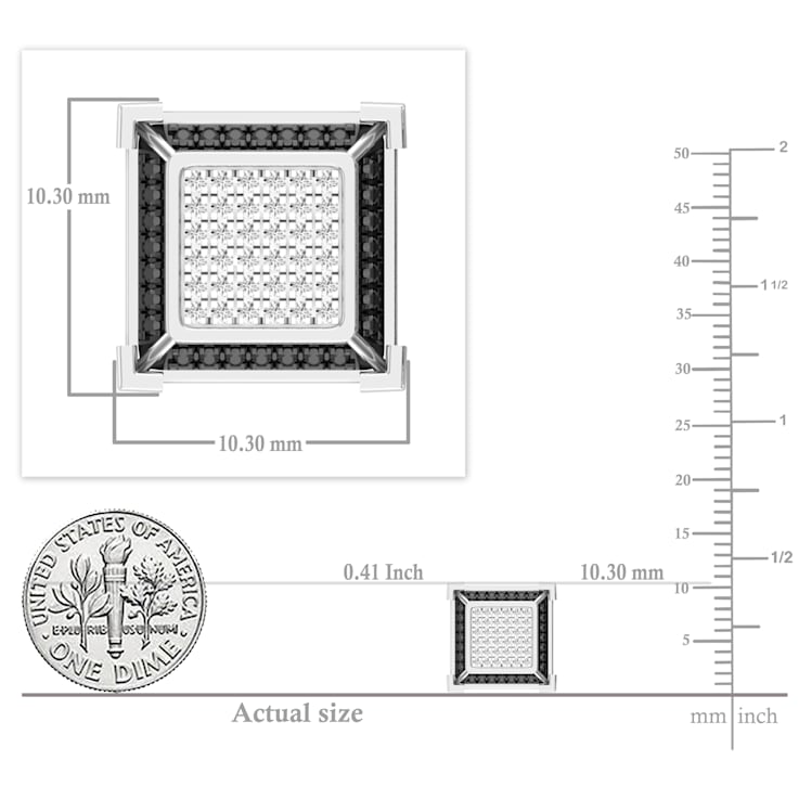 Dazzlingrock Collection 0.12ctw White Diamond Stud Earrings in 18K White
Gold in Push Back