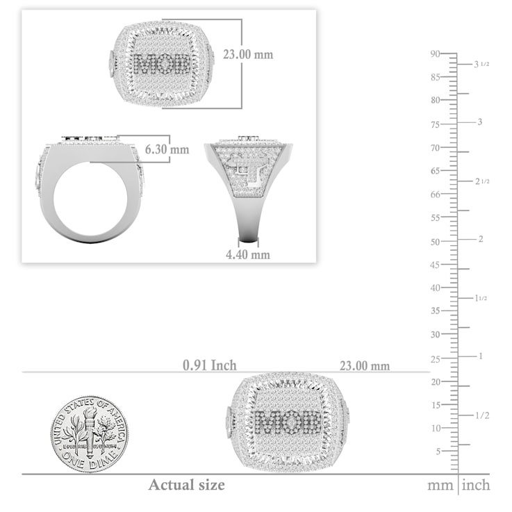 Dazzlingrock Collection Mixed Shapes White Diamond "MOB" Ring
4.40ctw in 18K White Gold