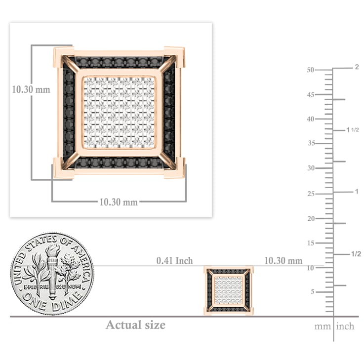 Dazzlingrock Collection 0.12ctw White Diamond Stud Earrings in 10K Rose
Gold in Screw Back
