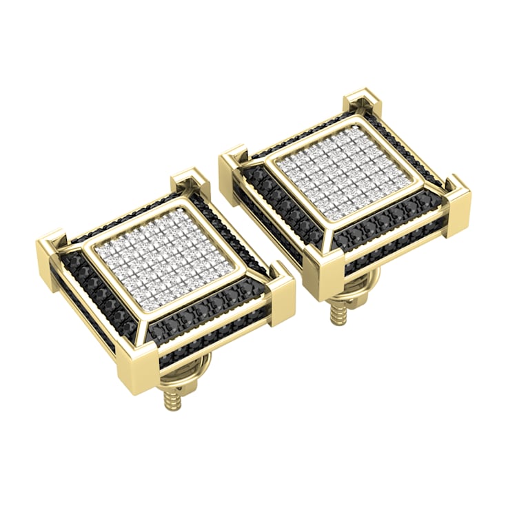 Dazzlingrock Collection 0.12ctw White Diamond Stud Earrings in 10K
Yellow Gold in Screw Back
