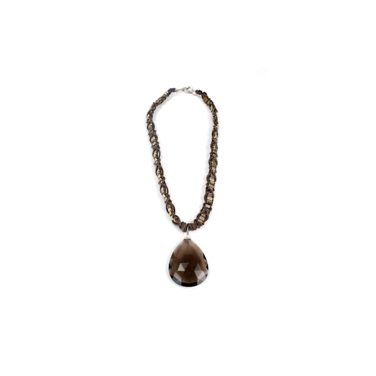 Mystic Fairy Quartz Woven Necklace, Handmade by Amber Planet Earth.