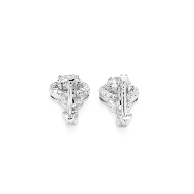 1.74 Ctw Lab Grown White Diamond Earring in 14K WG