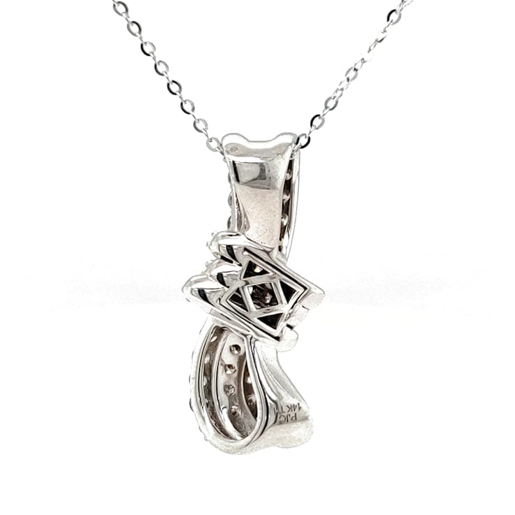 1.05Ctw Multi Diamond Pendant in 14K Two Tone