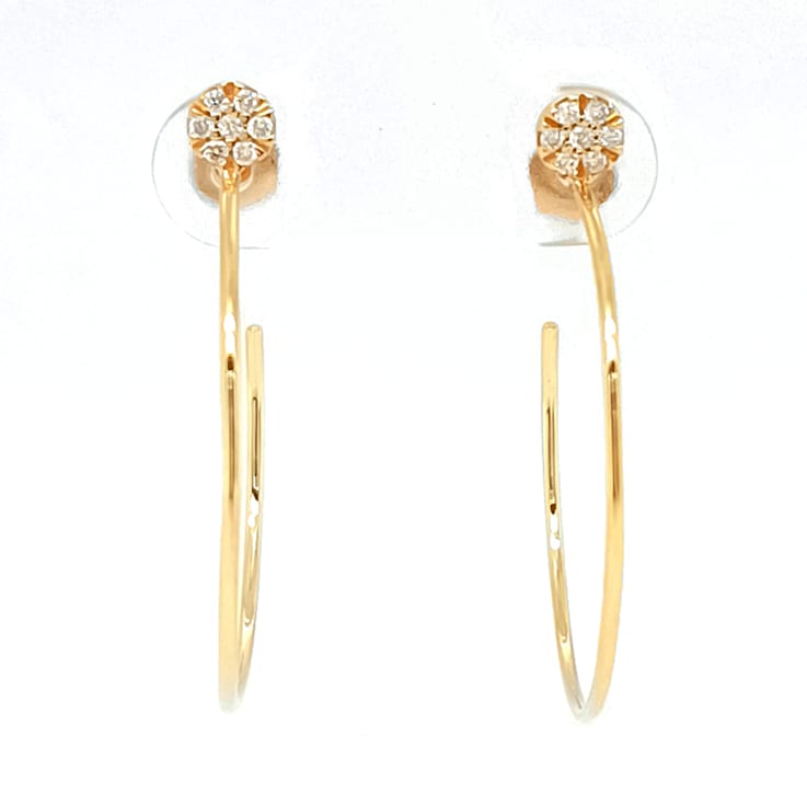 0.10 Ctw Daimond Earring in 14K YG
