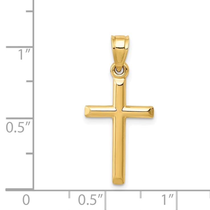 14K Gold Cross Pendant on a 20 inch 14K Gold Chain