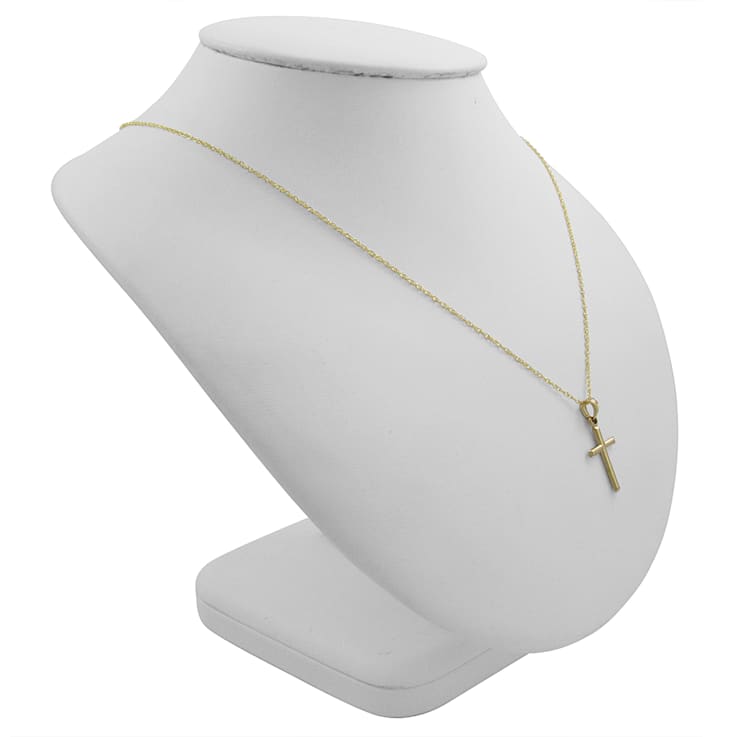14K Gold Cross Pendant on a 20 inch 14K Gold Chain
