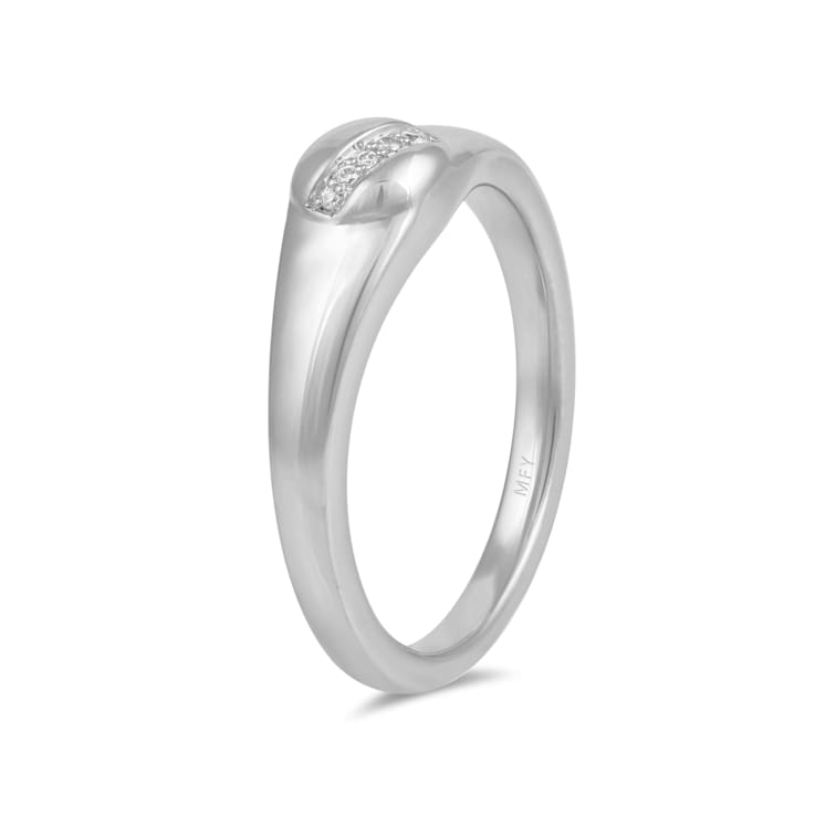 MFY x Anika Sterling Silver with 0.02 Cttw Lab-Grown Diamond Ring