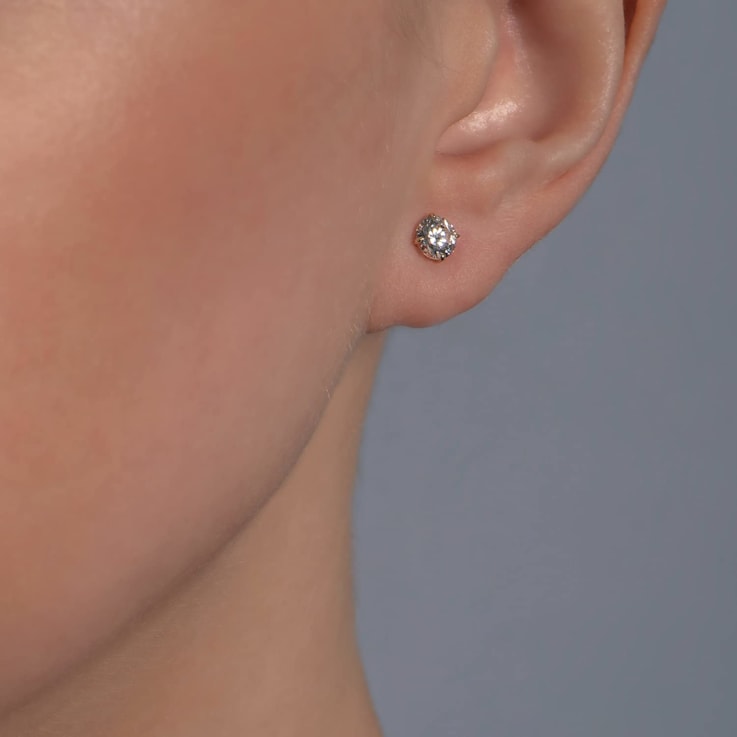 5mm Cubic Zirconia Stud Earrings in 10K Gold