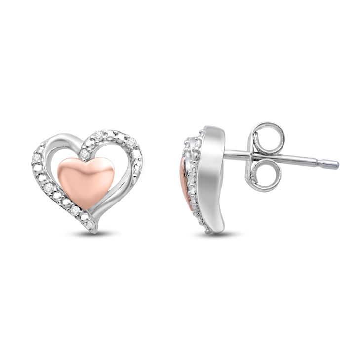 Kay jewelers rose on sale gold heart earrings