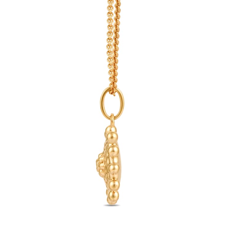 MFY x Anika Yellow Gold over Sterling Silver with 0.01 cttw Lab-Grown
Diamond Pendant