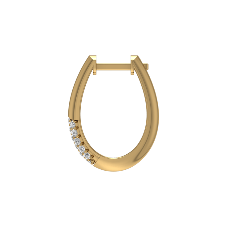 Jewelili Verifine Lana 18KT 2.5 micron over Sterling Silver and 0.2ctw
Diamond Huggie Earrings