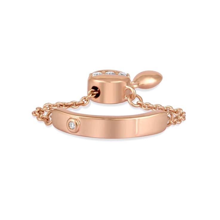 MFY x Anika Rose Gold over Sterling Silver with 1/10 Cttw Lab-Grown
Diamond Ring