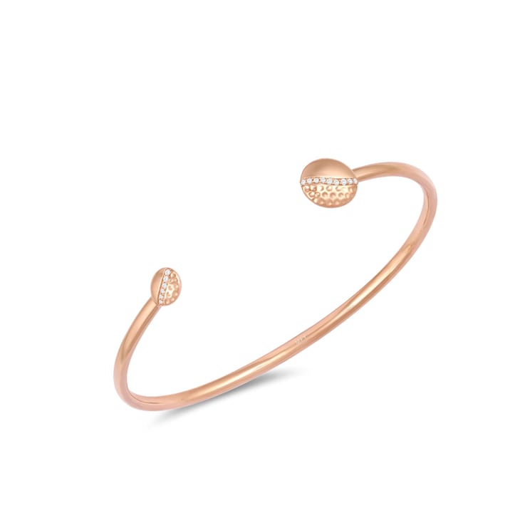 MFY x Anika Rose Gold over Sterling Silver with 0.07 Cttw Lab-Grown
Diamond Bracelet