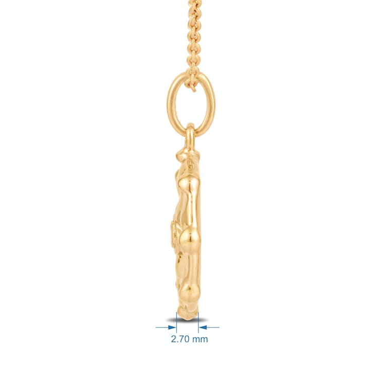 MFY x Anika Yellow Gold over Sterling Silver with 0.03 Cttw Lab-Grown
Diamond Pendant