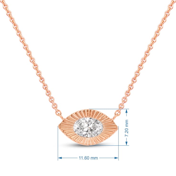 MFY x Anika Rose Gold over Sterling Silver with 3/8 Cttw Lab-Grown
Diamond Necklace
