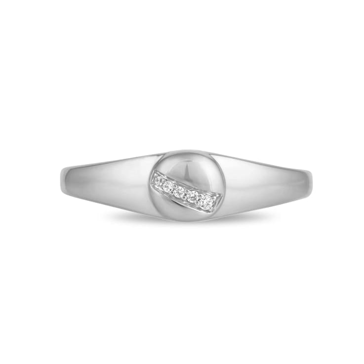 MFY x Anika Sterling Silver with 0.02 Cttw Lab-Grown Diamond Ring