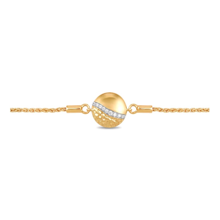 MFY x Anika Yellow Gold over Sterling Silver with 3/8 cttw Lab-Grown
Diamond Bracelet