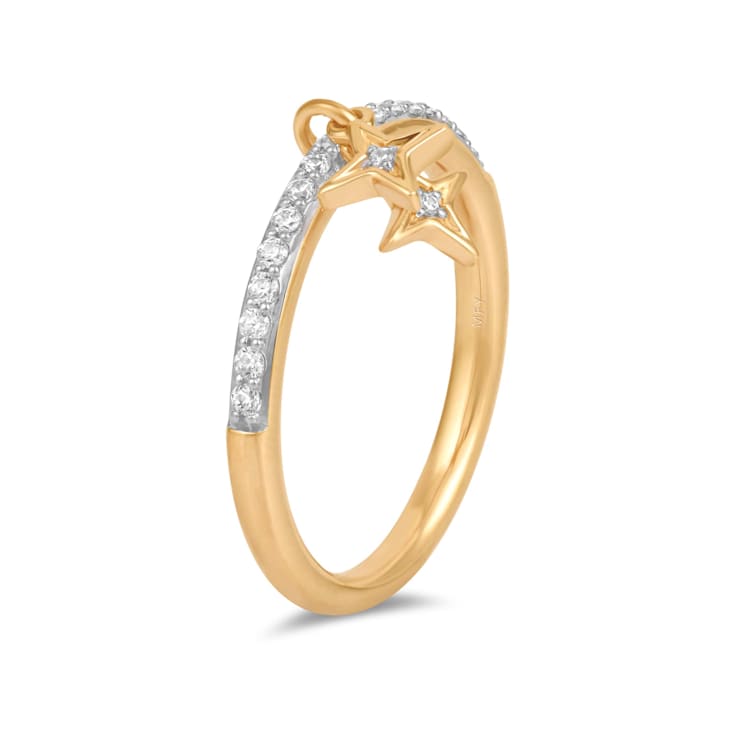 MFY x Anika Yellow Gold over Sterling Silver with 1/5 Cttw Lab-Grown
Diamond Ring