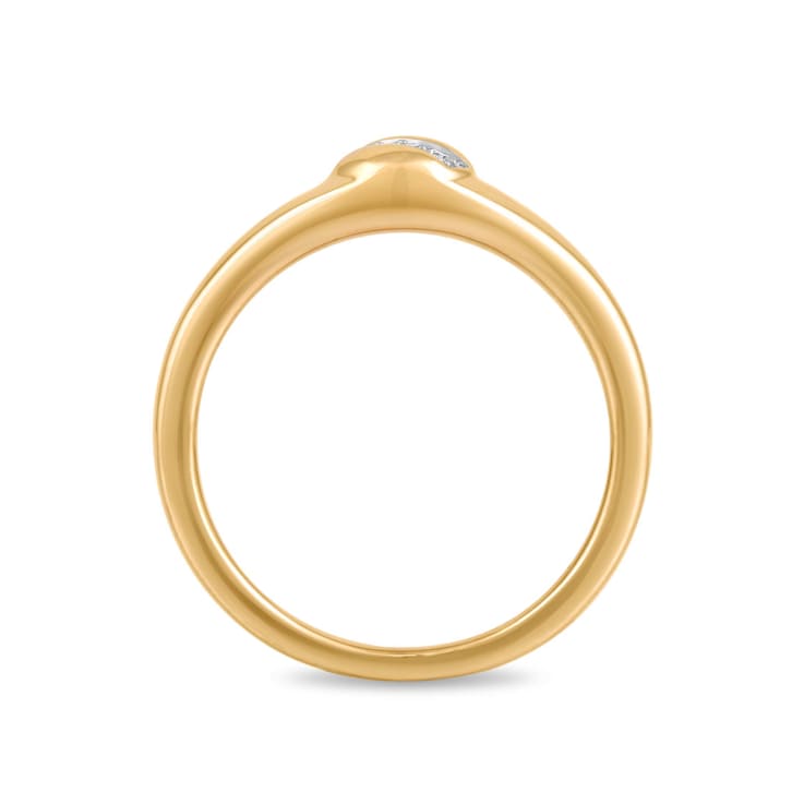 MFY x Anika Yellow Gold over Sterling Silver with 0.02 Cttw Lab-Grown
Diamond Ring