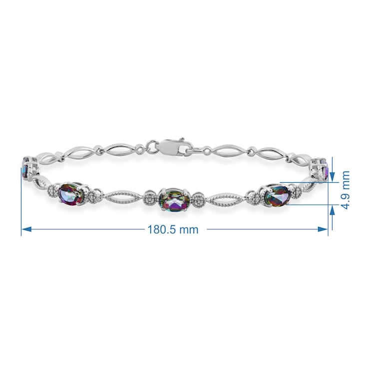 Multicolor Mystic Topaz Rhodium Over Sterling Silver Bracelet 3230ctw   HAH310  JTVcom