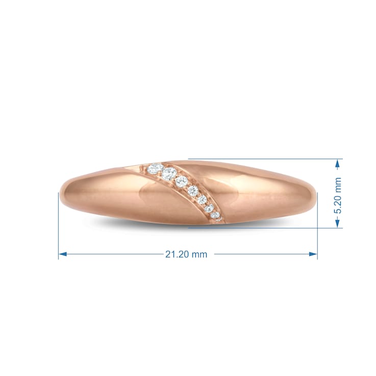 MFY x Anika Rose Gold over Sterling Silver with 1/20 cttw Lab-Grown
Diamond Ring