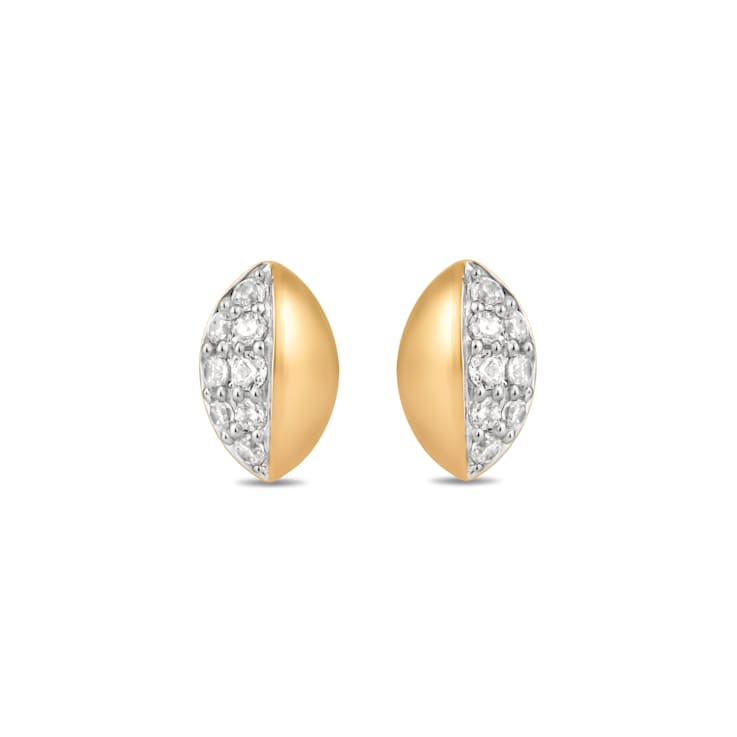 MFY x Anika Yellow Gold over Sterling Silver with 1/10 cttw Lab-Grown
Diamond Stud Earrings