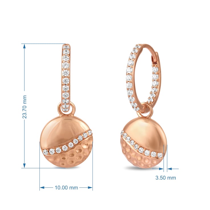 MFY x Anika Rose Gold over Sterling Silver with 3/8 Cttw Lab-Grown
Diamond Earrings