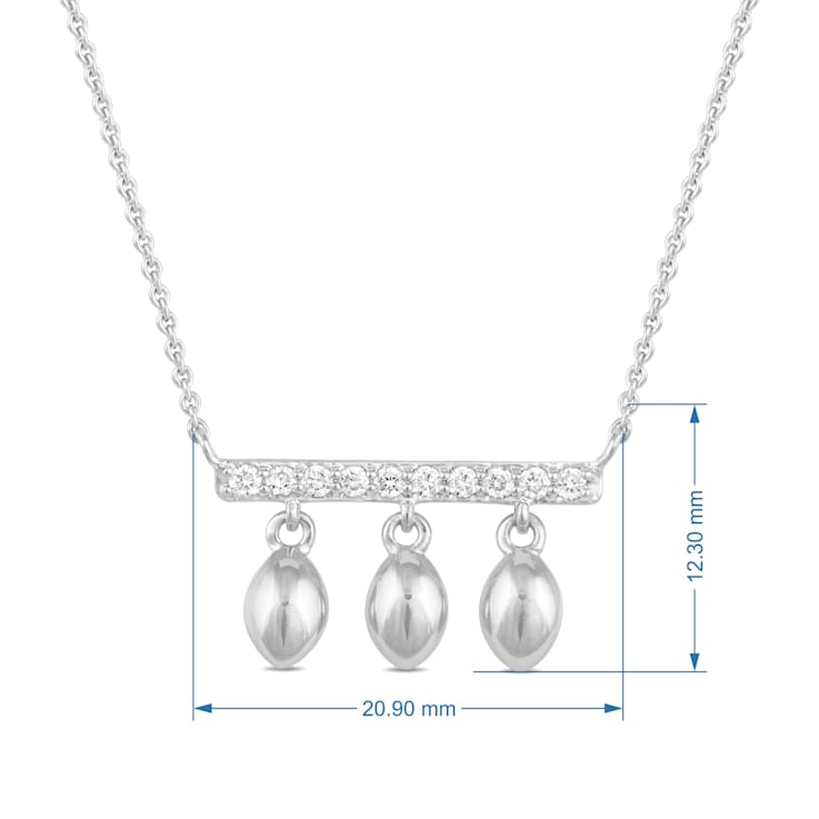 MFY x Anika Sterling Silver with 1/5 cttw Lab-Grown Diamond Necklace