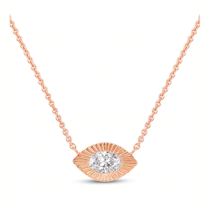 MFY x Anika Rose Gold over Sterling Silver with 3/8 Cttw Lab-Grown
Diamond Necklace