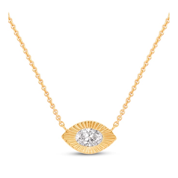 MFY x Anika Yellow Gold over Sterling Silver with 3/8 Cttw Lab-Grown
Diamond Necklace