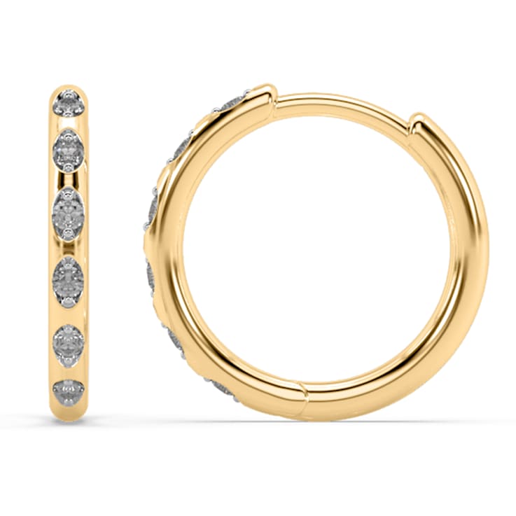 MFY x Anika Yellow Gold over Sterling Silver with 1/10 cttw Lab Grown
Diamond Hoop Earrings