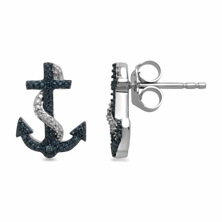 Diamond anchor earrings top