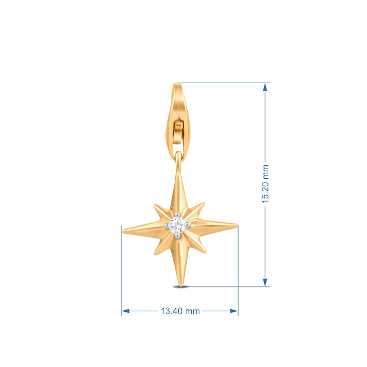 MFY x Anika 18K Yellow Gold Over Sterling Silver with 1/20 cttw
Lab-Grown Diamond Charms